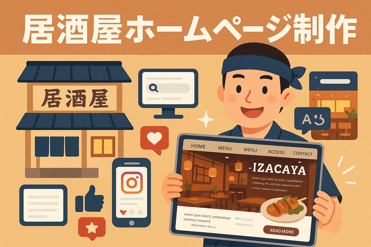 居酒屋ホームページ制作